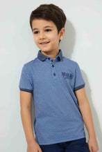 تنزيل الصورة على معرض الصور، Redtag-Blue-Aop-Miami-Short-Sleeve-Polo-Shirt-Polo-Shirts-Boys-2 to 8 Years