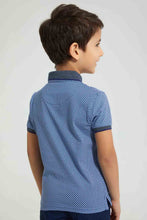 تنزيل الصورة على معرض الصور، Redtag-Blue-Aop-Miami-Short-Sleeve-Polo-Shirt-Polo-Shirts-Boys-2 to 8 Years