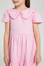 Load image into Gallery viewer, Redtag-Pink-Tiered-Maxi-Dress-Dresses-Girls-2 to 8 Years