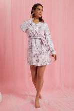 Load image into Gallery viewer, Redtag-Pale-Pink-Floral-Printed-Robe-Chemises-Women's-