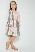 تنزيل الصورة على معرض الصور، Redtag-Assorted-Check-Dress-Dresses-Girls-2 to 8 Years