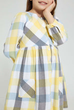 تنزيل الصورة على معرض الصور، Redtag-Assorted-Check-Dress-Dresses-Girls-2 to 8 Years
