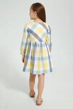 تنزيل الصورة على معرض الصور، Redtag-Assorted-Check-Dress-Dresses-Girls-2 to 8 Years