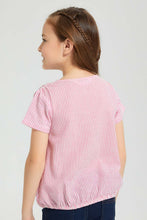 تنزيل الصورة على معرض الصور، Redtag-Pink-Striped-Button-Down-Blouse-Colour:Pink,-Filter:Girls-(2-to-8-Yrs),-Girls-Blouses,-New-In,-New-In-GIR,-Non-Sale,-S22B,-Section:Kidswear-Girls-2 to 8 Years