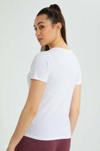 تنزيل الصورة على معرض الصور، Redtag-White-Photographic-Print-T-Shirt-Active-Tees-Women's-