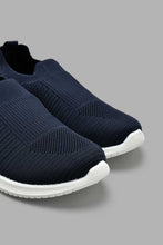 Load image into Gallery viewer, Redtag-Navy-Knit-Slip-On-BSR-Trainers,-Colour:Navy,-Filter:Boys-Footwear-(5-to-14-Yrs),-New-In,-New-In-BSR-FOO,-Non-Sale,-S22A,-Section:Kidswear-Senior-Boys-5 to 14 Years