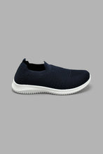 Load image into Gallery viewer, Redtag-Navy-Knit-Slip-On-BSR-Trainers,-Colour:Navy,-Filter:Boys-Footwear-(5-to-14-Yrs),-New-In,-New-In-BSR-FOO,-Non-Sale,-S22A,-Section:Kidswear-Senior-Boys-5 to 14 Years