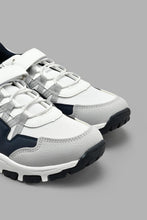 Load image into Gallery viewer, Redtag-White-Colour-Block-Trekker-BSR-Trainers,-Colour:White,-Filter:Boys-Footwear-(5-to-14-Yrs),-New-In,-New-In-BSR-FOO,-Non-Sale,-S22A,-Section:Kidswear-Senior-Boys-5 to 14 Years