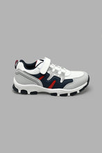 Load image into Gallery viewer, Redtag-White-Colour-Block-Trekker-BSR-Trainers,-Colour:White,-Filter:Boys-Footwear-(5-to-14-Yrs),-New-In,-New-In-BSR-FOO,-Non-Sale,-S22A,-Section:Kidswear-Senior-Boys-5 to 14 Years