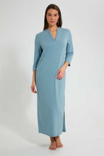 تنزيل الصورة على معرض الصور، Redtag-Blue-Plain-Nightgown-Nightgowns-Women's-
