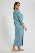 تنزيل الصورة على معرض الصور، Redtag-Blue-Plain-Nightgown-Nightgowns-Women's-