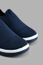 Load image into Gallery viewer, Redtag-Navy-Knit-Slip-On-Boys-Trainers,-Colour:Navy,-Filter:Boys-Footwear-(3-to-5-Yrs),-New-In,-New-In-BOY-FOO,-Non-Sale,-S22A,-Section:Kidswear-Boys-3 to 5 Years