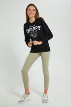 تنزيل الصورة على معرض الصور، Redtag-Black-Snoopy-Sweatshirt-Sweatshirts-Women's-