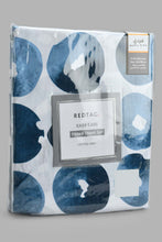 تنزيل الصورة على معرض الصور، Redtag-Navy-Geometric-Printed-Fitted-Sheet-(Single-Size)-Fitted-Sheets-Home-Bedroom-