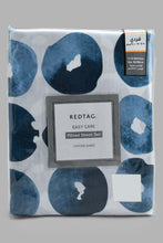 تنزيل الصورة على معرض الصور، Redtag-Navy-Geometric-Printed-Fitted-Sheet-(Single-Size)-Fitted-Sheets-Home-Bedroom-