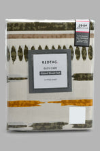 Load image into Gallery viewer, Redtag-Multi-Colour-Geometric-Printed-Fitted-Sheet-(Twin-Size)-Fitted-Sheets-Home-Bedroom-
