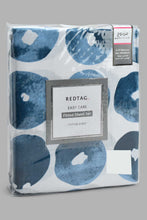 Load image into Gallery viewer, Redtag-Navy-Geometric-Printed-Fitted-Sheet-(Twin-Size)-Fitted-Sheets-Home-Bedroom-
