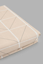 تنزيل الصورة على معرض الصور، Redtag-Beige-Check-Printed-Fitted-Sheet-(King-Size)-Fitted-Sheets-Home-Bedroom-