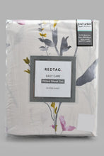 تنزيل الصورة على معرض الصور، Redtag-Pink-Floral-Printed-Fitted-Sheet-(Super-King-Size)-Fitted-Sheets-Home-Bedroom-