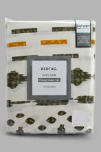 تنزيل الصورة على معرض الصور، Redtag-Multi-Colour-Geometric-Printed-Fitted-Sheet-(Super-King-Size)-Fitted-Sheets-Home-Bedroom-