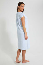 تنزيل الصورة على معرض الصور، Redtag-Pink/White-Stripe-Floral-Printed-Nightgown-Nightgowns-Women's-