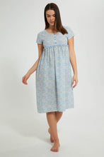 تنزيل الصورة على معرض الصور، Redtag-Off-White-Floral-Printed-Nightgown-Nightgowns-Women's-