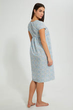 تنزيل الصورة على معرض الصور، Redtag-Off-White-Floral-Printed-Nightgown-Nightgowns-Women's-