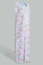 Load image into Gallery viewer, Redtag-Blue-Floral-Printed-Nightgown-Nightgowns-Women's-