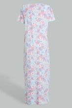 Load image into Gallery viewer, Redtag-Blue-Floral-Printed-Nightgown-Nightgowns-Women's-