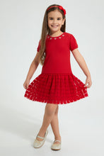 تنزيل الصورة على معرض الصور، Redtag-Assorted-Textured-Dress-Dresses-Girls-2 to 8 Years