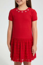 تنزيل الصورة على معرض الصور، Redtag-Assorted-Textured-Dress-Dresses-Girls-2 to 8 Years