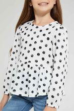 تنزيل الصورة على معرض الصور، Redtag-White-Printed-Blouse-Blouses-Girls-2 to 8 Years