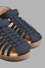 Load image into Gallery viewer, Redtag-Navy-Fisherman-Sandal-Fisherman-Senior-Boys-5 to 14 Years