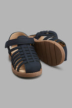 Load image into Gallery viewer, Redtag-Navy-Fisherman-Sandal-Fisherman-Senior-Boys-5 to 14 Years