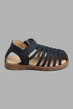 Load image into Gallery viewer, Redtag-Navy-Fisherman-Sandal-Fisherman-Senior-Boys-5 to 14 Years