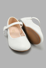 Load image into Gallery viewer, Redtag-White-Glitter-Heels-Ballerina-Ballerinas-Senior-Girls-5 to 14 Years