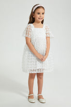 تنزيل الصورة على معرض الصور، Redtag-White-Textured-Dress-Colour:White,-Filter:Girls-(2-to-8-Yrs),-Girls-Dresses,-New-In,-New-In-GIR,-Non-Sale,-S22B,-Section:Kidswear-Girls-2 to 8 Years