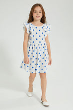 تنزيل الصورة على معرض الصور، Redtag-Blue-Printed-Dress-Colour:Blue,-Filter:Girls-(2-to-8-Yrs),-Girls-Dresses,-New-In,-New-In-GIR,-Non-Sale,-S22B,-Section:Kidswear-Girls-2 to 8 Years