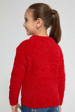تنزيل الصورة على معرض الصور، Redtag-Red-Drop-Shoulder-Pullover-Pullovers-Girls-2 to 8 Years