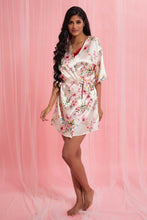 Load image into Gallery viewer, Redtag-Off-White-Floral-Printed-Robe-Chemises-Women's-