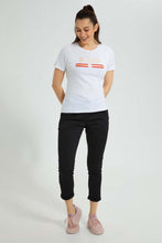 تنزيل الصورة على معرض الصور، Redtag-White-Graphic-Print-T-Shirt-Active-Tees-Women's-
