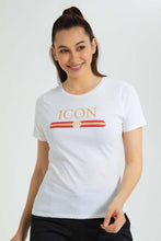 تنزيل الصورة على معرض الصور، Redtag-White-Graphic-Print-T-Shirt-Active-Tees-Women's-