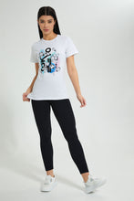 تنزيل الصورة على معرض الصور، Redtag-White-Short-Sleeve-Placement-Print-Active-T-Shirt-Colour:White,-Filter:Women's-Clothing,-New-In,-New-In-Women,-Non-Sale,-S22B,-Section:Women,-Women-T-Shirts-Women's-