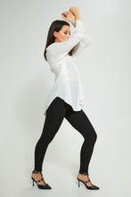 Load image into Gallery viewer, Redtag-White-Jacquard-Tunic-Blouses-Women's-