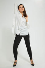Load image into Gallery viewer, Redtag-White-Jacquard-Tunic-Blouses-Women's-