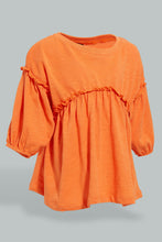 Load image into Gallery viewer, Redtag-Orange-Long-Sleeved-Blouse-Colour:Orange,-Filter:Infant-Girls-(3-to-24-Mths),-Infant-Girls-Blouses,-New-In,-New-In-ING,-Non-Sale,-S22A,-Section:Kidswear,-TBL-Infant-Girls-3 to 24 Months