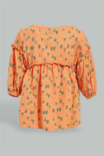 Load image into Gallery viewer, Redtag-Peach-Long-Sleeve-Printed-Jersey-Top-Blouses-Infant-Girls-3 to 24 Months