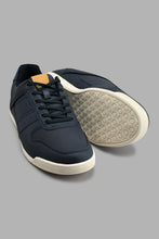 Load image into Gallery viewer, Redtag-Navy-Textured-Sneaker-Colour:Navy,-Filter:Men's-Footwear,-Men-Casual-Shoes,-New-In,-New-In-Men-FOO,-Non-Sale,-S22A,-Section:Men-Men's-
