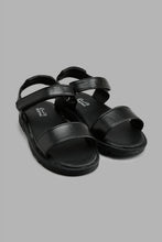 Load image into Gallery viewer, Redtag-Black-Slogan-Comfort-Sandal-Boys-Casual-Sandals,-Colour:Black,-Filter:Boys-Footwear-(3-to-5-Yrs),-New-In,-New-In-BOY-FOO,-Non-Sale,-S22A,-Section:Kidswear-Boys-3 to 5 Years