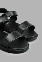 Load image into Gallery viewer, Redtag-Black-Slogan-Comfort-Sandal-Boys-Casual-Sandals,-Colour:Black,-Filter:Boys-Footwear-(3-to-5-Yrs),-New-In,-New-In-BOY-FOO,-Non-Sale,-S22A,-Section:Kidswear-Boys-3 to 5 Years